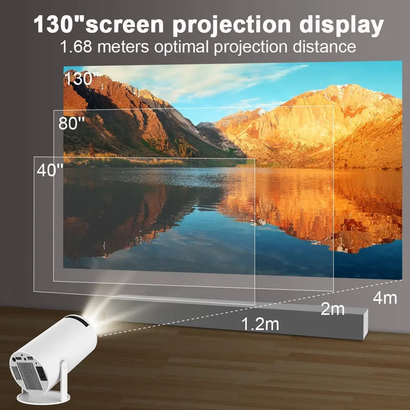 Original Xiaomi Android 11 4K Projector WiFi6 HY300 Allwinner H713 200ANSI BT5.0 1280 HD Dual wifi Home Theater Outdoor portable - Image
