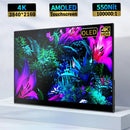15.6 Inch 4K OLED Touch Screen Portable Monitor 3840*2160 HDR 550Nits 100000:1 Screen 1MS Game Display For PC Laptop Phone PS4/5 - Image