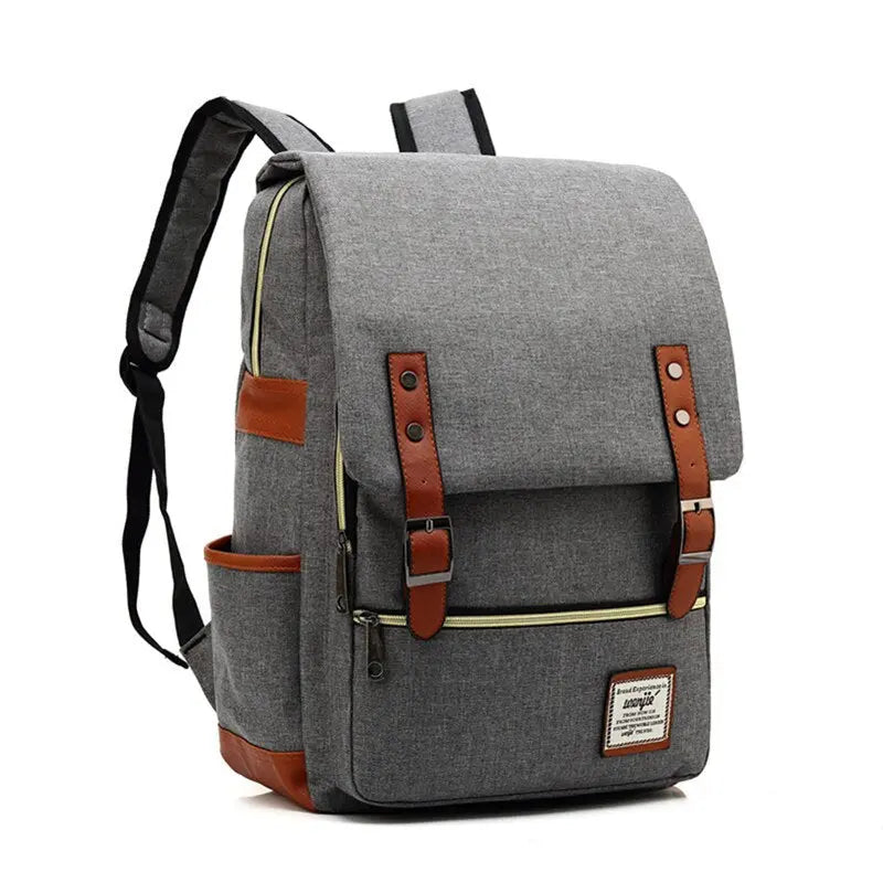 USB Charger Bag Women Canvas Backpacks for Teenager Girls Men Casual Student School Bag Fashion Travel Rucksacks for Laptop - Image