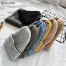 Beanies Women 2019 New Solid Knitted Warm Soft Trendy Hats Simple Korean Style Womens Wool Casual Caps Elegant All-match Beanie - Starttech Online Market