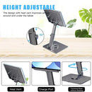 Aluminum Tablet Stand Desk Riser 360° Rotation Multi-Angle Height Adjustable Foldable Holder Dock For Xiaomi iPad Tablet Laptop - Image