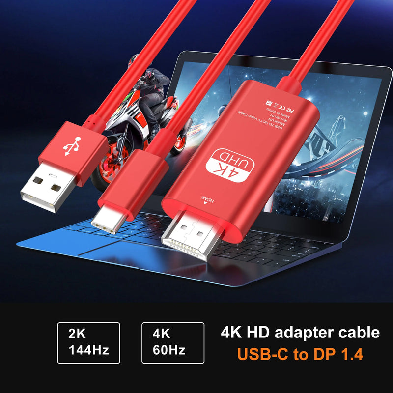 2 In 1 4K@60HZ USB C 3.1 Type-C to HDMI 4K 60Hz 30Hz Adapter Cable with power For MacBook Samsung Huawei USB-C Type C to HDMI - Image