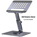 Aluminum Tablet Stand Desk Riser 360° Rotation Multi-Angle Height Adjustable Foldable Holder Dock For Xiaomi iPad Tablet Laptop - Image