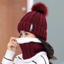 Brand Winter knitted Beanies Hats Women Thick Warm Beanie Skullies Hat Female knit Letter Bonnet Beanie Caps Outdoor Riding Sets - Starttech Online Market