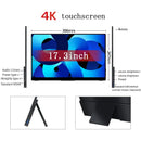 WEICHENSI 17.3'' 4K Portable Monitor Touchscreen 3840X2160 With Type-c USB HDMI-Compatible for Laptop Xbox Switch Gaming Display - Image