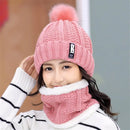Brand Winter knitted Beanies Hats Women Thick Warm Beanie Skullies Hat Female knit Letter Bonnet Beanie Caps Outdoor Riding Sets - Starttech Online Market