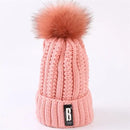 Brand Winter knitted Beanies Hats Women Thick Warm Beanie Skullies Hat Female knit Letter Bonnet Beanie Caps Outdoor Riding Sets - Starttech Online Market