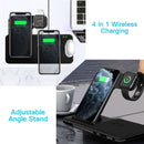 15W Qi Fast Wireless Charger Stand For iPhone 14 13 12 11 8 Apple Watch 4 in 1 Foldable Charging Station for Airpods Pro iWatch - Starttech Online Market