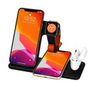 15W Qi Fast Wireless Charger Stand For iPhone 14 13 12 11 8 Apple Watch 4 in 1 Foldable Charging Station for Airpods Pro iWatch - Starttech Online Market