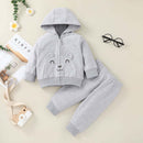 2021 Fall Boy's Sweatshirt Set, Children's Fashion Hooded Zipper Jacket, Trousers Two-Piece Set - Starttech Online Market