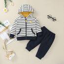 2021 Fall Boy's Sweatshirt Set, Children's Fashion Hooded Zipper Jacket, Trousers Two-Piece Set - Starttech Online Market