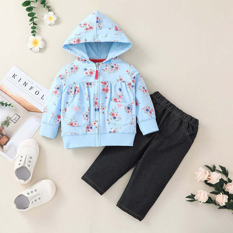 2021 Fall Boy's Sweatshirt Set, Children's Fashion Hooded Zipper Jacket, Trousers Two-Piece Set - Starttech Online Market