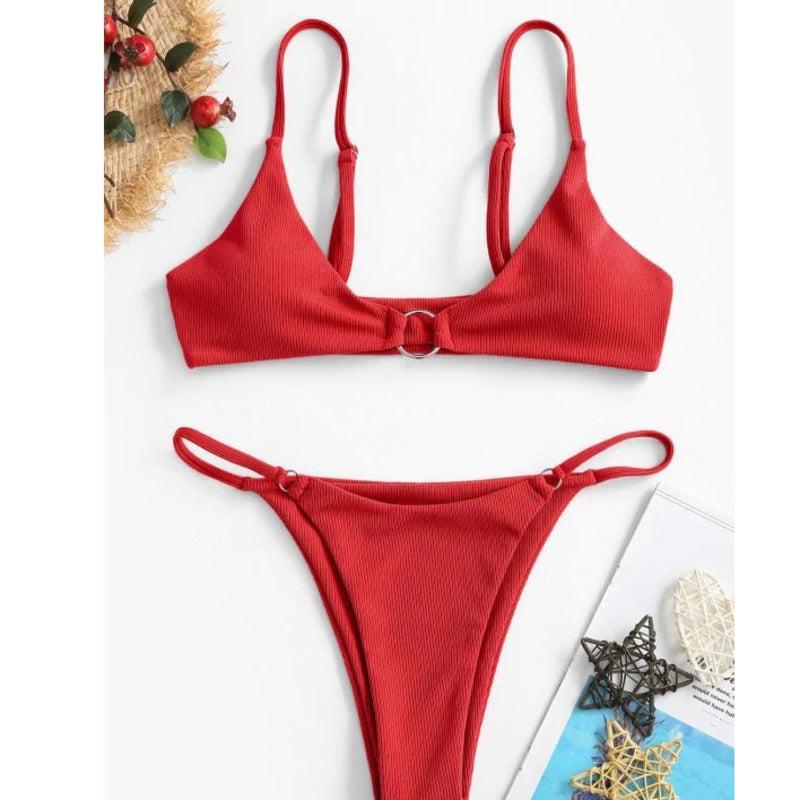 2021 Mujeres,Women's Sexy Beach Split Swimsuit Bikini Set Two Piece Set - Starttech Online Market