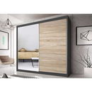 Wardrobe with Sliding Doors MULTI40 Hanging Rail Shelves