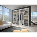 Wardrobe with Sliding Doors MULTI40 Hanging Rail Shelves