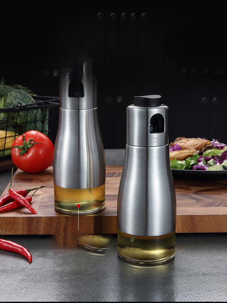 304 stainless steel spray bottle spray household barbecue kitchen push type atomization oil control glass fitness spray bottle - Starttech Online Market