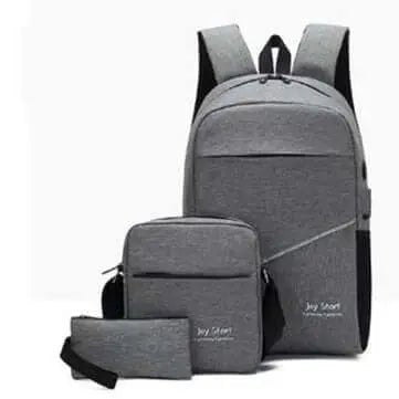 3Pcs/Set Unisex Back To School Backpack Book Laptop Bag Travel Pencil Case - Starttech Online Market