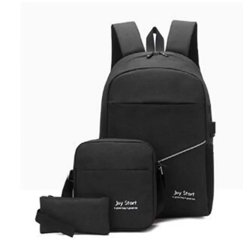 3Pcs/Set Unisex Back To School Backpack Book Laptop Bag Travel Pencil Case - Starttech Online Market