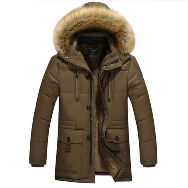 4XL 5XL 2019 Men leisure Winter long Jacket Warm Parka Thicken Fleece Padded slim fit Coat Snow Windbreaker Male Overcoat - Starttech Online Market