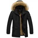 4XL 5XL 2019 Men leisure Winter long Jacket Warm Parka Thicken Fleece Padded slim fit Coat Snow Windbreaker Male Overcoat - Starttech Online Market