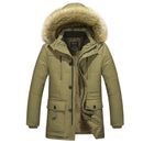 4XL 5XL 2019 Men leisure Winter long Jacket Warm Parka Thicken Fleece Padded slim fit Coat Snow Windbreaker Male Overcoat - Starttech Online Market