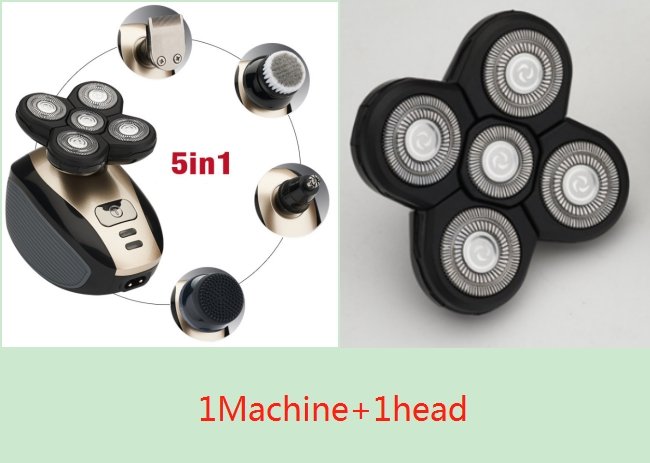 5 In 1 Multifunctional Electric Shaver 5 Blade Razor For Men Shaved Head Rechargeable Shaving Machine Beard Nose Hair Trimmer - Starttech Online Market