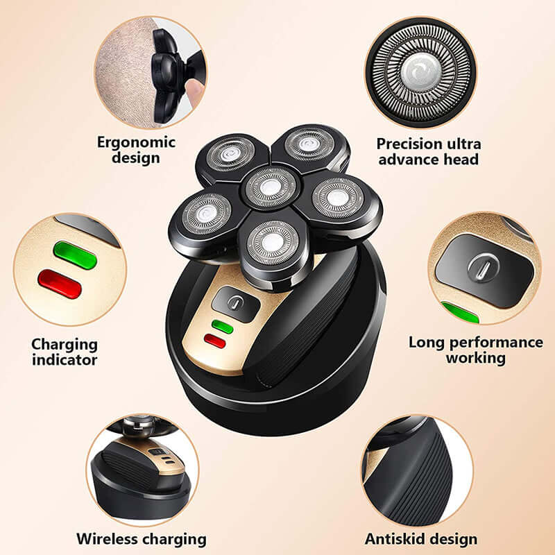 5 In 1 Multifunctional Electric Shaver 5 Blade Razor For Men Shaved Head Rechargeable Shaving Machine Beard Nose Hair Trimmer - Starttech Online Market