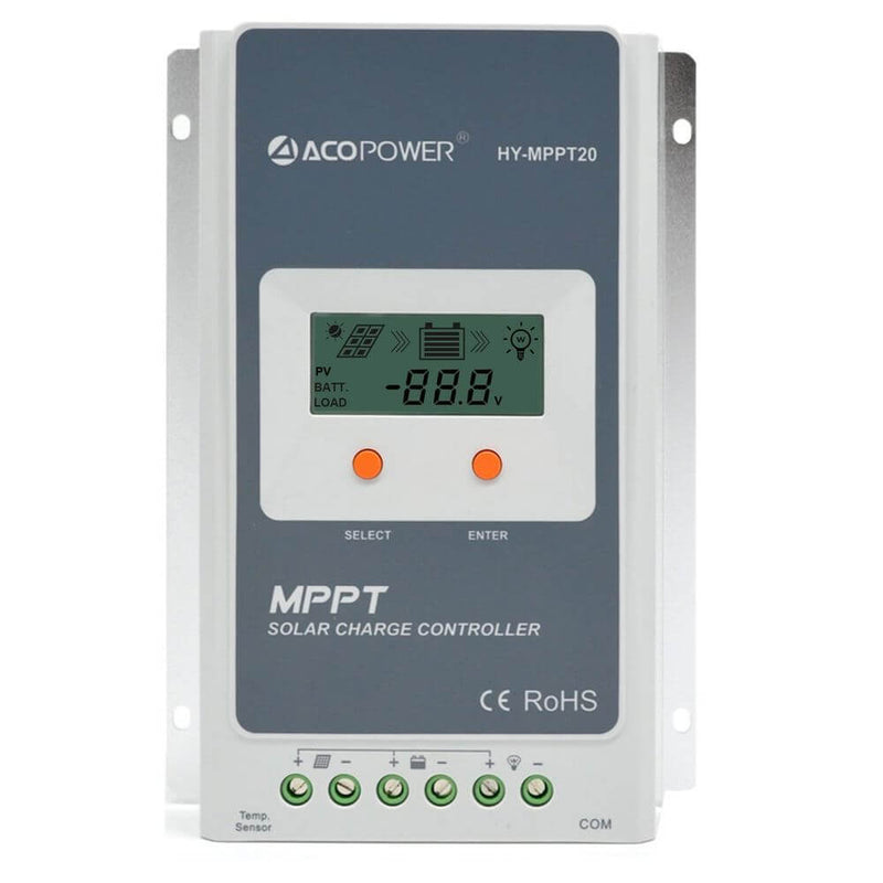 ACOPOWER 100W 12V Mono Solar RV Kits, 20A PWM Charge Controller - Starttech Online Market