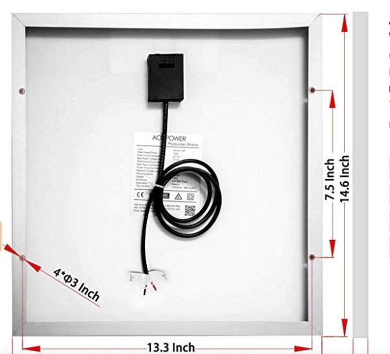 ACOPOWER 15W 12V Solar Charger Kit, 5A Charge Controller with Alligator Clips - Starttech Online Market
