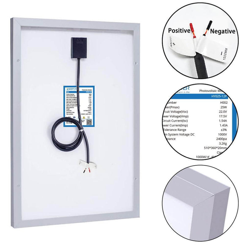 ACOPOWER 25W Off-grid Solar Kits, 5A charge controller with SAE connector - Starttech Online Market