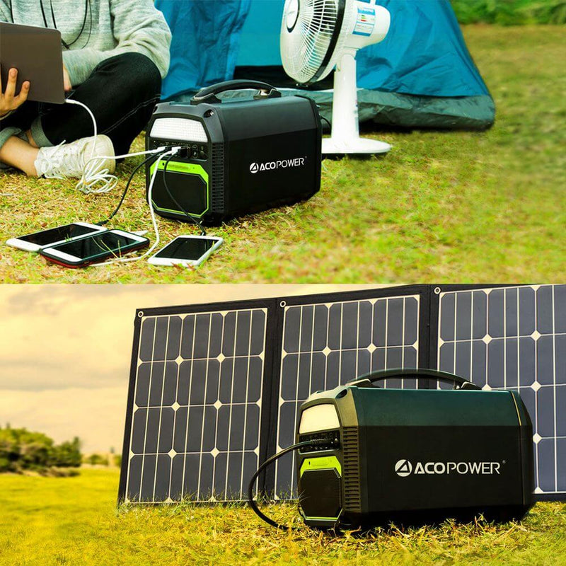 ACOPOWER 500W Generator and 120W Portable Solar Panel - Starttech Online Market