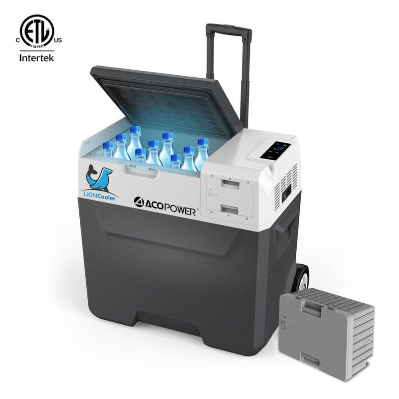 ACOPOWER LionCooler X50A Combo, 52 Quarts Solar Freezer & Extra 173Wh Battery (2 Batteries) - Starttech Online Market