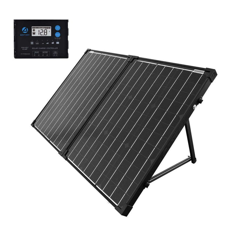 ACOPOWER PTK 100W Portable Solar Briefcase, w/ ProteusX 20A LCD Controller - Starttech Online Market
