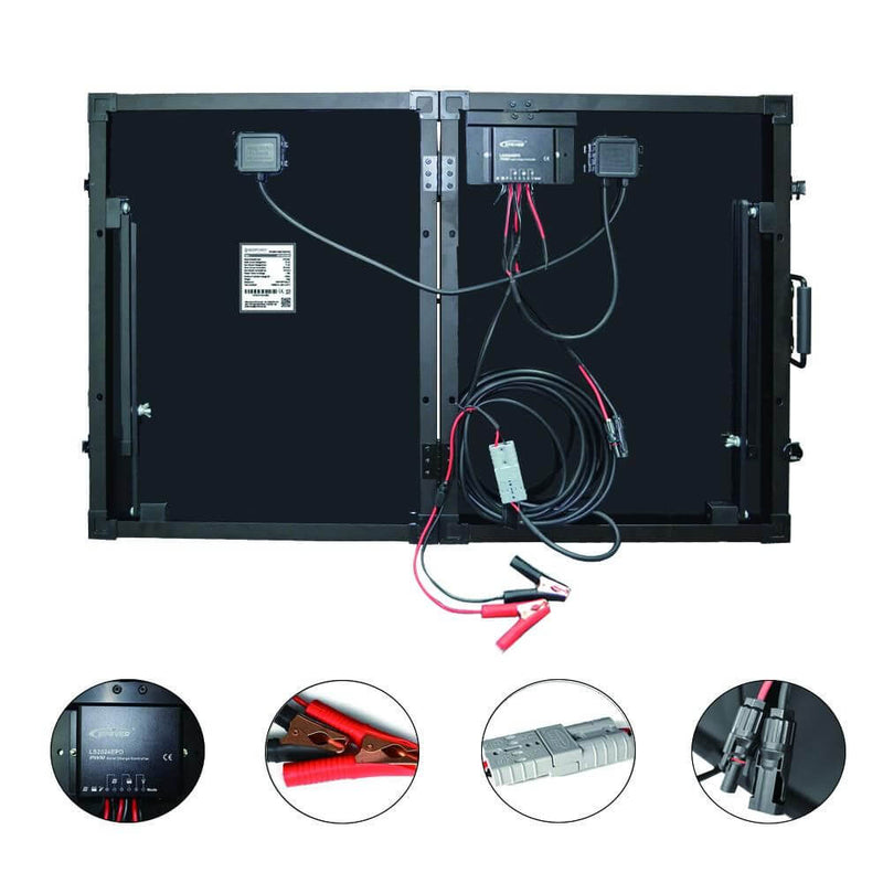 ACOPOWER PTK 100W Portable Solar Panel Kit Briefcase, with 20A Waterproof Charge Controller - Starttech Online Market