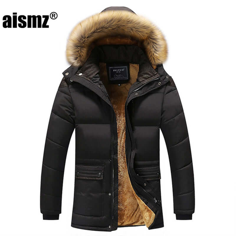Aismz New Winter Men Down & Parkas Cotton-padded Jackets Men' s Casual Down Jackets Thicken Coats OverCoat Warm Clothing Big 5XL - Starttech Online Market