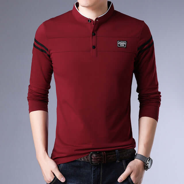 ARCSINX White Polo Shirt Men Long Sleeve High Quality Brand Polo Men Spring Autumn Casual Cotton Big Size Men's Polos Slim Fit - Starttech Online Market