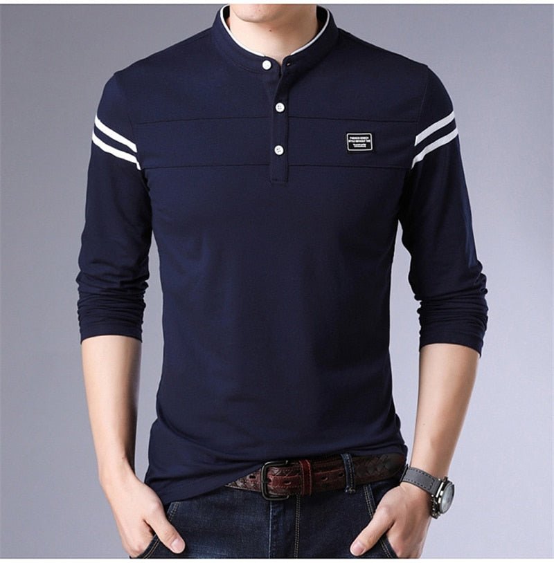 ARCSINX White Polo Shirt Men Long Sleeve High Quality Brand Polo Men Spring Autumn Casual Cotton Big Size Men's Polos Slim Fit - Starttech Online Market