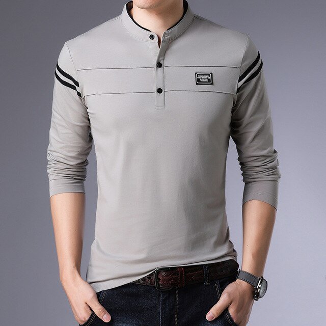 ARCSINX White Polo Shirt Men Long Sleeve High Quality Brand Polo Men Spring Autumn Casual Cotton Big Size Men's Polos Slim Fit - Starttech Online Market