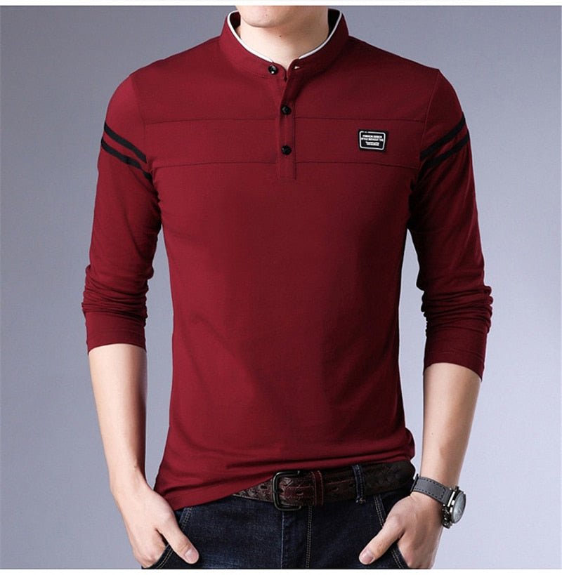 ARCSINX White Polo Shirt Men Long Sleeve High Quality Brand Polo Men Spring Autumn Casual Cotton Big Size Men's Polos Slim Fit - Starttech Online Market