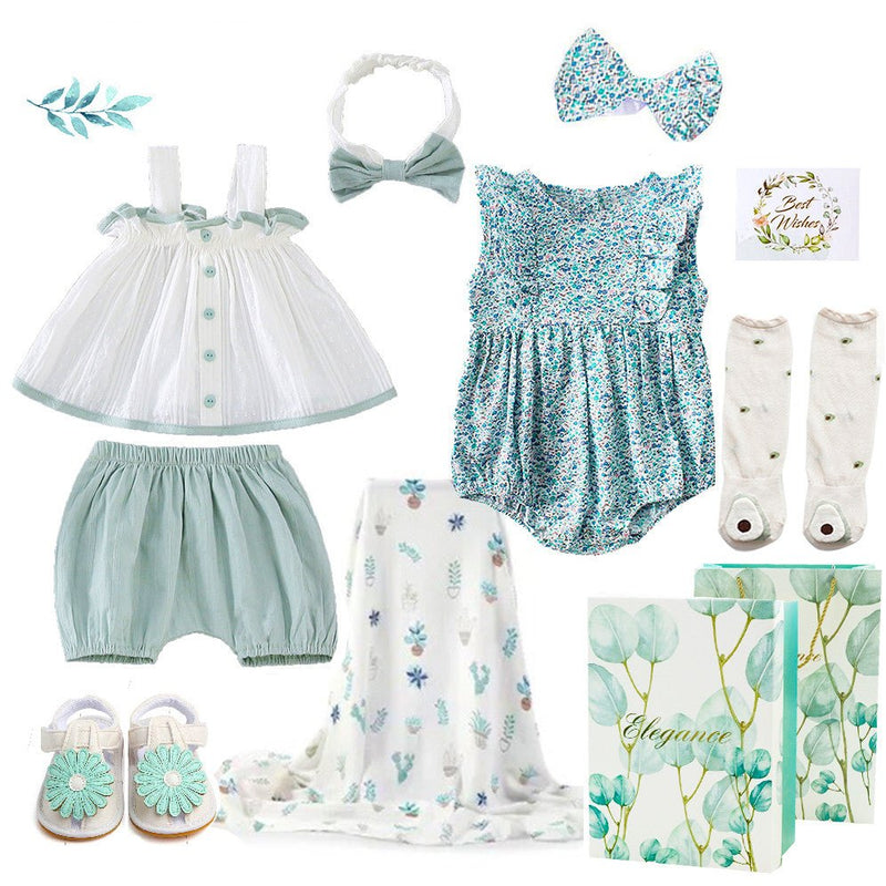 Baby Girl's Suit With Newborn Gift Box - Starttech Online Market