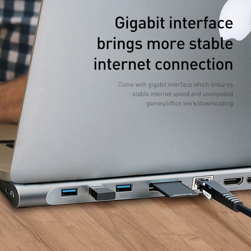 Baseus 11in1 Multi USB C HUB Type C to HDMI VGA RJ45 Multi Ports USB 3.0 USB3.0 Type-C Splitter for Macbook Pro Air USB-C HUB - Starttech Online Market