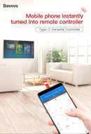 Baseus Mini Universal Remote Control For Samsung LG Air Mouse USB Type C Smart IR Controller Adapter For Android TV Aircondition - Starttech Online Market