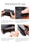 Baseus Mobile Phone Cooler For iPhone Xs Samsung S10 Huawei P30 Pro Game Phone Holder Stand Heat Sink Cooling Gamepad Controller - Starttech Online Market