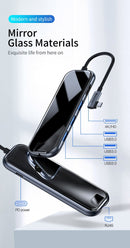 Baseus USB C HUB to USB 3.0 HDMI RJ45 Adapter for MacBook Pro Air Multi Type C HUB with Wireless Charge for iWatch USB-C HUB - Starttech Online Market