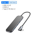 Baseus USB C HUB to USB 3.0 HDMI RJ45 Adapter for MacBook Pro Air Multi Type C HUB with Wireless Charge for iWatch USB-C HUB - Starttech Online Market