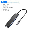 Baseus USB C HUB to USB 3.0 HDMI RJ45 Adapter for MacBook Pro Air Multi Type C HUB with Wireless Charge for iWatch USB-C HUB - Starttech Online Market