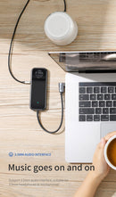 Baseus USB C HUB to USB 3.0 HDMI RJ45 Adapter for MacBook Pro Air Multi Type C HUB with Wireless Charge for iWatch USB-C HUB - Starttech Online Market