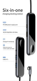 Baseus USB C HUB to USB 3.0 HDMI RJ45 Adapter for MacBook Pro Air Multi Type C HUB with Wireless Charge for iWatch USB-C HUB - Starttech Online Market