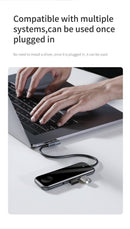 Baseus USB C HUB to USB 3.0 HDMI RJ45 Adapter for MacBook Pro Air Multi Type C HUB with Wireless Charge for iWatch USB-C HUB - Starttech Online Market