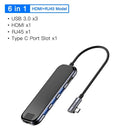 Baseus USB C HUB to USB 3.0 HDMI RJ45 Adapter for MacBook Pro Air Multi Type C HUB with Wireless Charge for iWatch USB-C HUB - Starttech Online Market